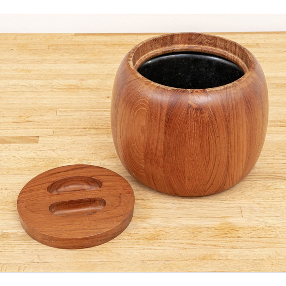 DANSK MCM Jens Quistgaard Teak Wood Ice Bucket Vintage - Picture 3 of 16